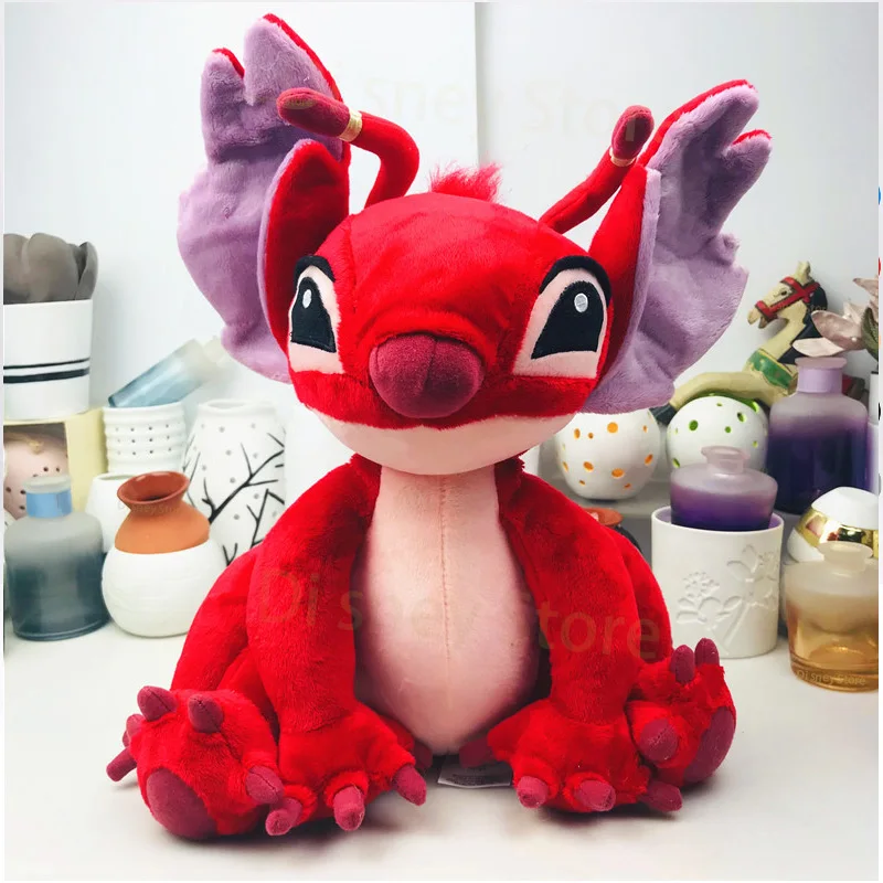 28cm-Disney-Lilo-Stitch-Angel-Plush-Red-Doll-Model-Pillow-Cute-Stuffed-Decor-Animals-Toy-Collection-4
